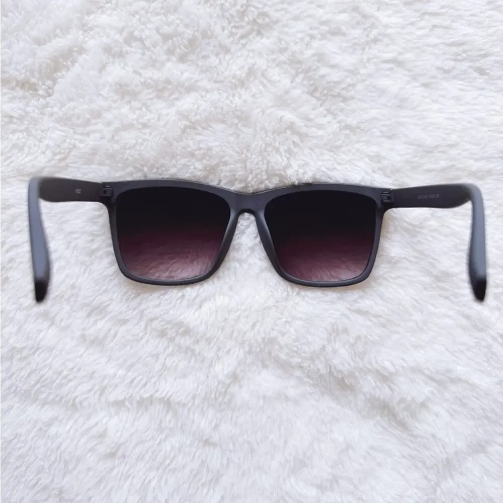 Ora Charcoal Angular Frame Sunglasses - Picture 8 of 11